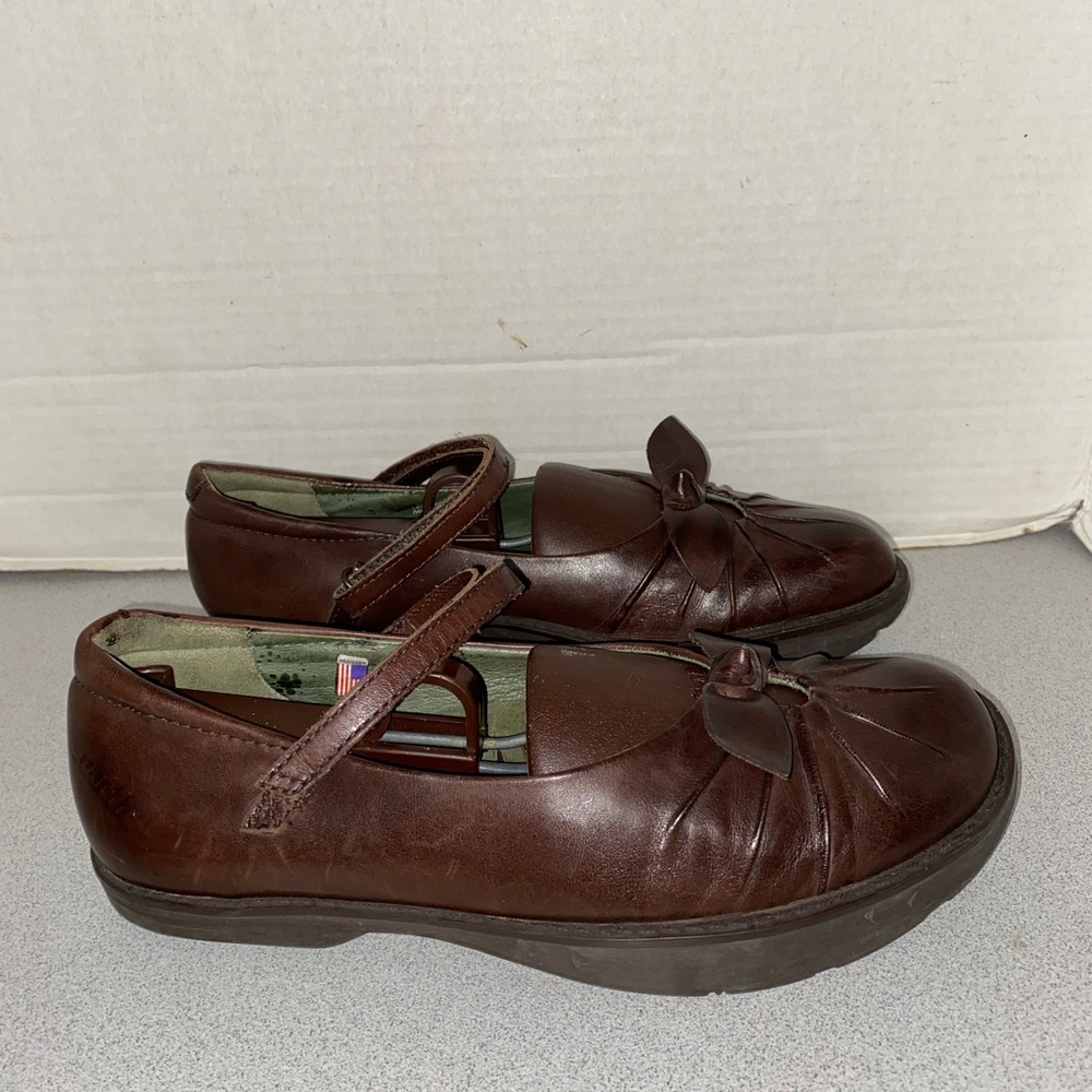 Earth Able Mahogany Mary Jane Leather Shoe Sz 7B
